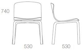 Albaplus Кресло на четырех ножках из дуба Ember sun-id-1437270 - Вид №4