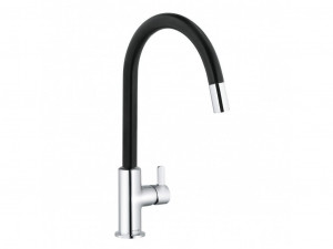 468518778 однорычажный смеситель для кухни DN 15 KLUDI BINGO STAR XS черный матовый/хром