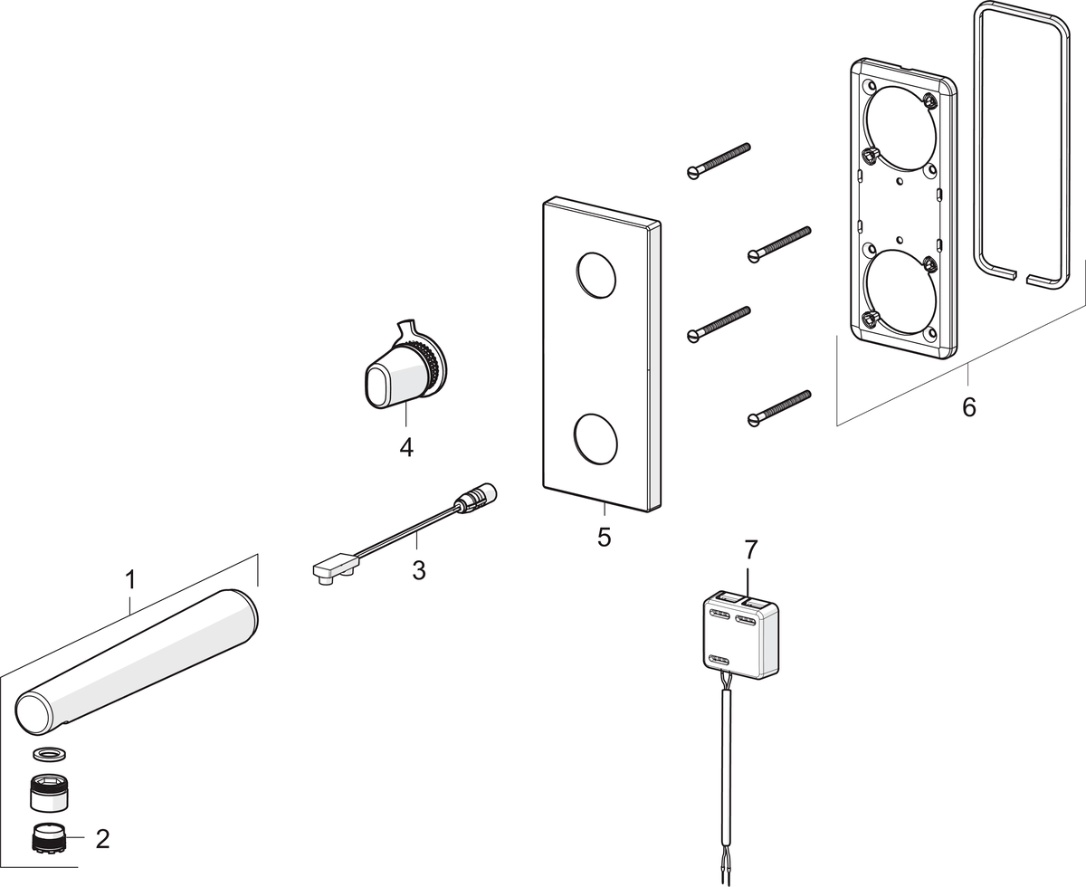 Oras 3007C Панель смесителя для умывальника, 230/12 V 3007C Inspera Хром  - Вид №5