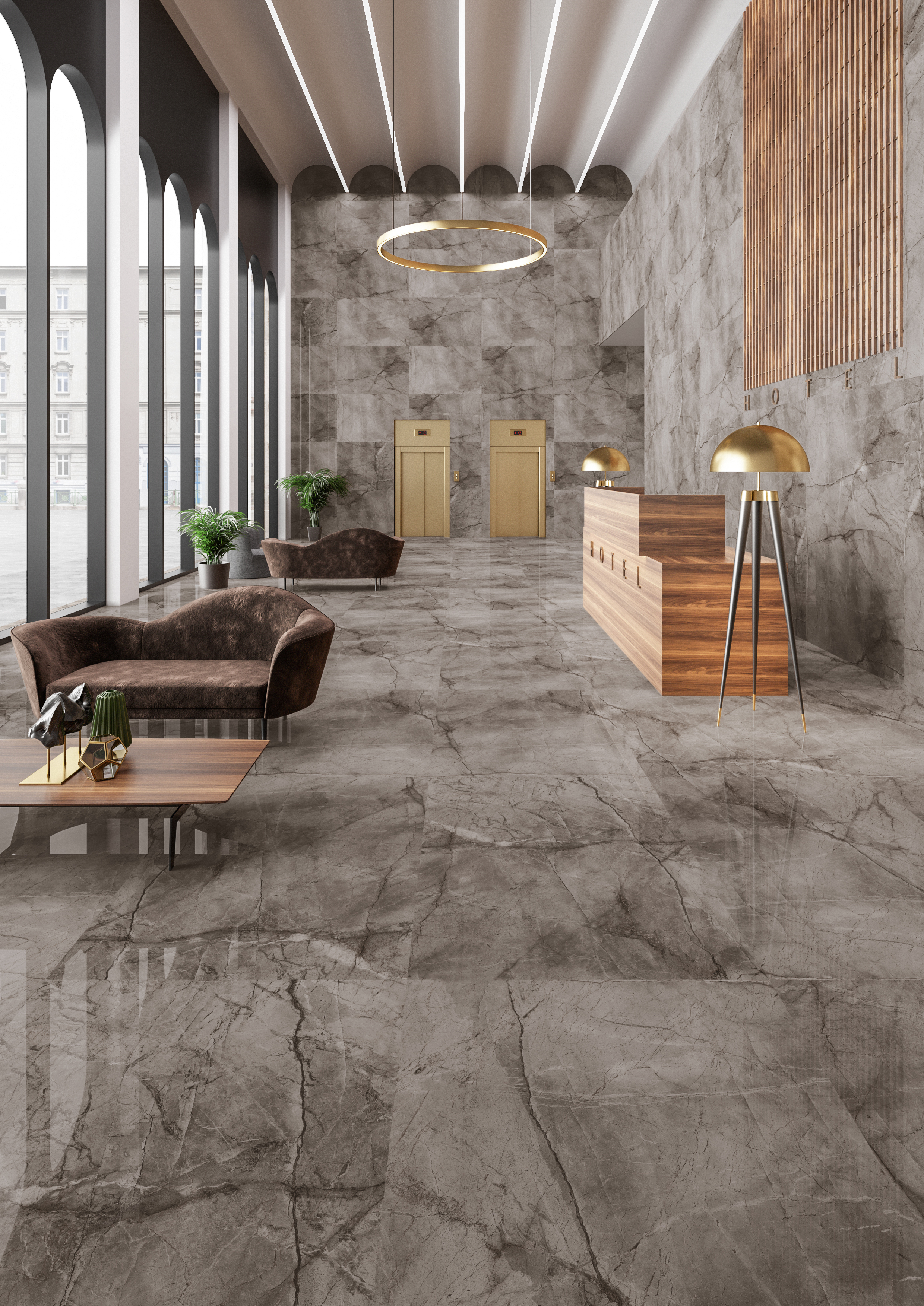 90475164 Керамогранит Root Ash Rec Full Lap 60x120х0.9 см 1.44 м², цена за упаковку STLM-0242786 BIEN