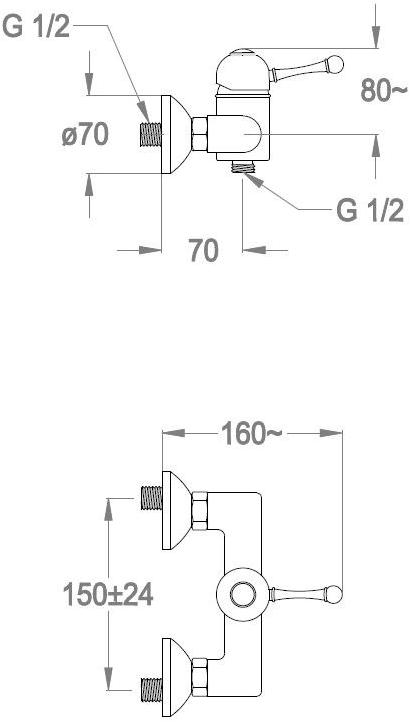 Fir Italia Смеситель для ванны, однорычажный, из хромированной латуни Melrose 70 sun-id-1398097 - Вид №1