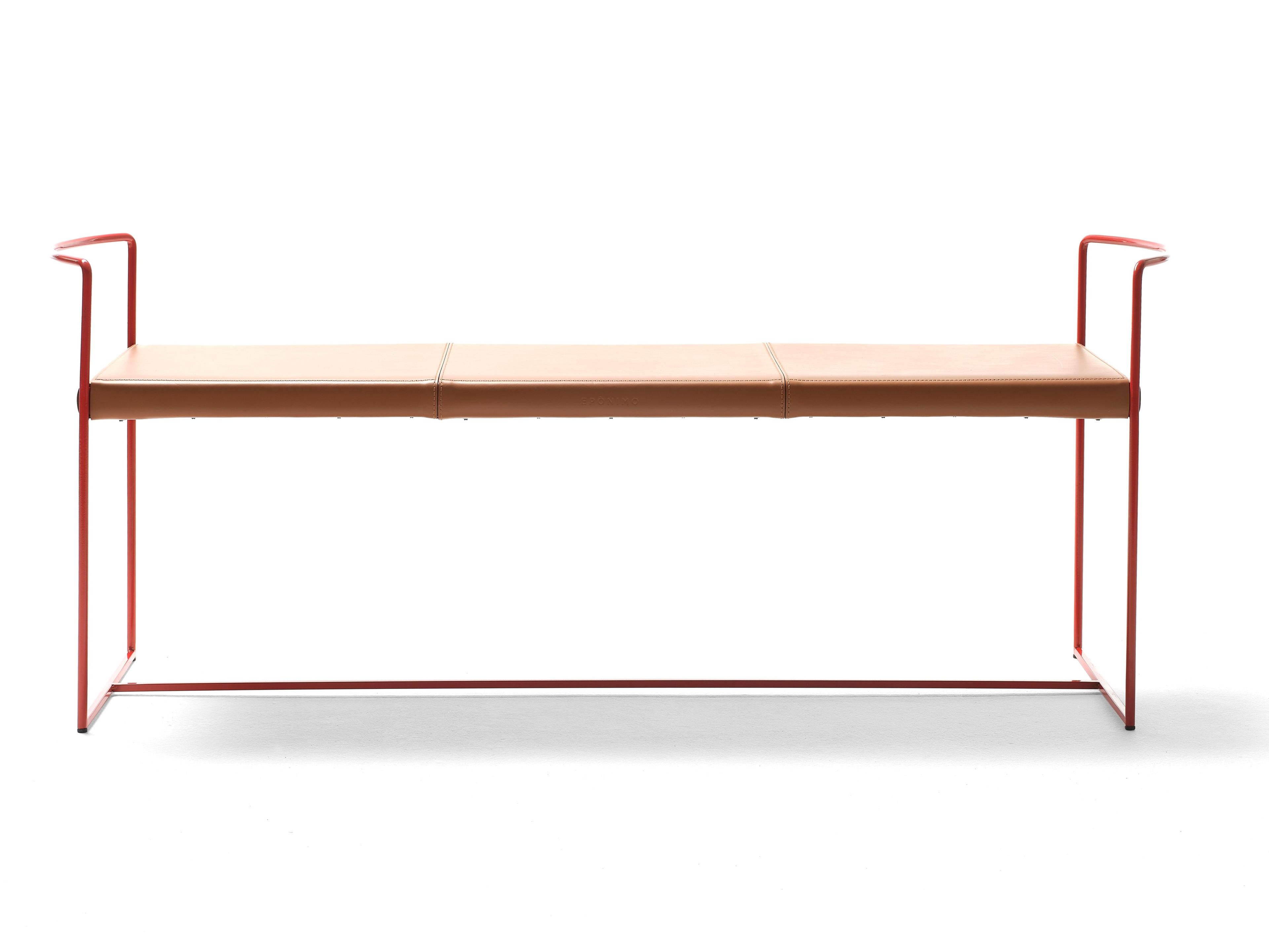 Скамейка из окрашенной стали и кожи EPÒNIMO New Outline ARCH-00149701