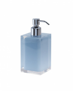 RA81(86) Gedy G-Rainbow, настольный дозатор с загнутым носом, цвет хром - небесно-голубой