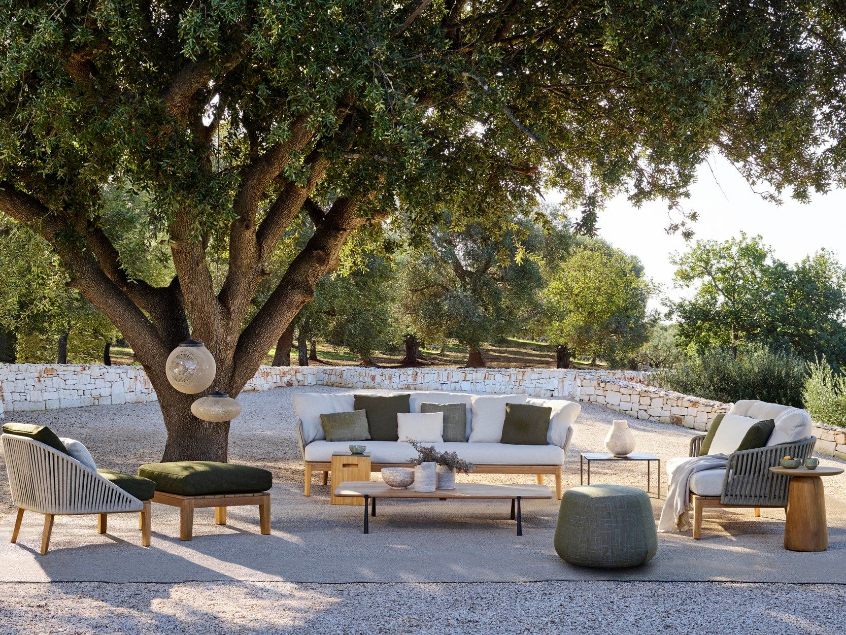 3-местный тканевый мягкий садовый диван TRIBÙ Mood ARCH-00100438 - Вид №5