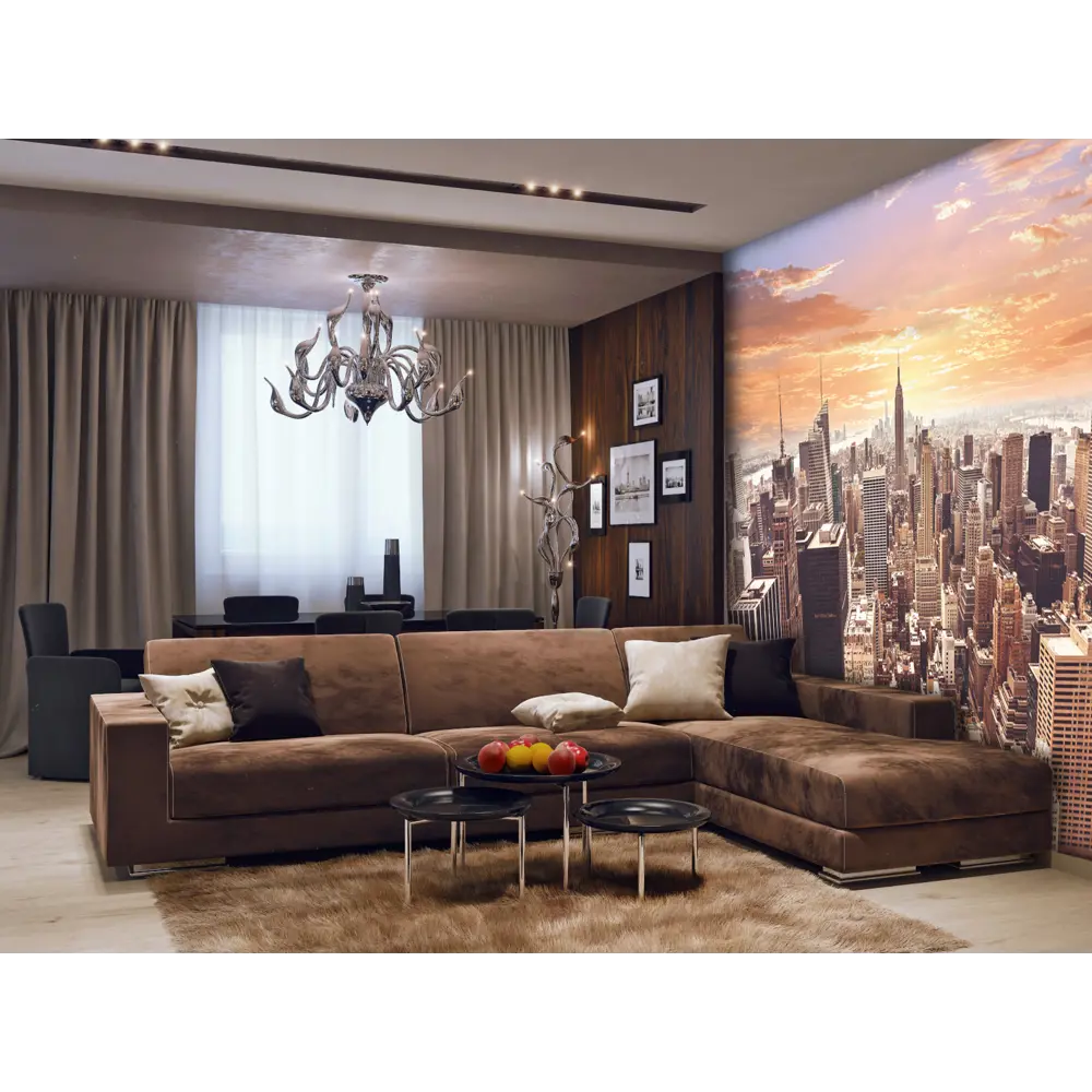 Фотообои Огни золотого города бумажные, 280x200 см Симфония STLM-2185294 - Вид №2