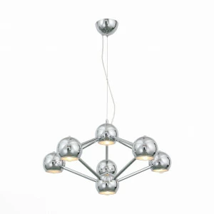 Подвесная люстра ST Luce Rottura SL853.103.07 ST LUCE ДИЗАЙНЕРСКИЕ, ROTTURA CHROME, ШАР 108465 Хром