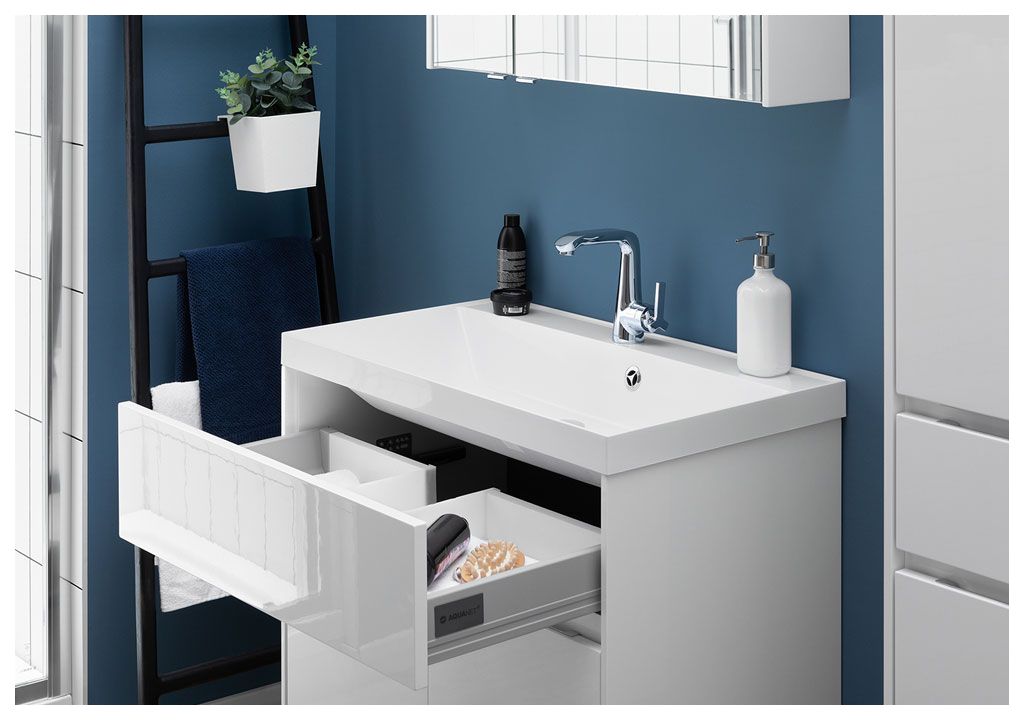Тумба с раковиной Aquanet Латина 80 белый 0017963800179395 - Вид №6