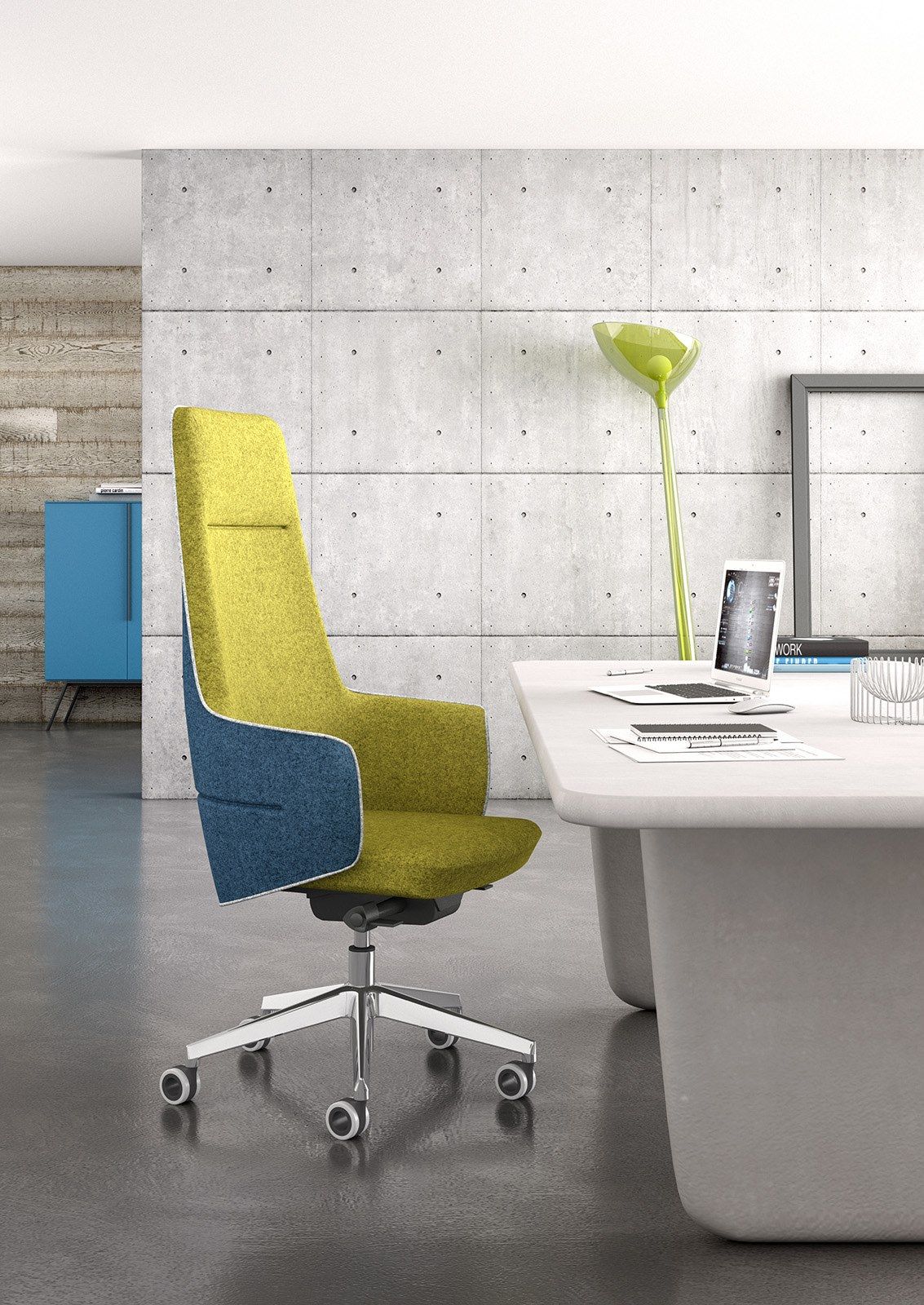 Шерстяное регулируемое по высоте офисное кресло с подлокотниками Leyform ARCH-00116892 - Вид №5