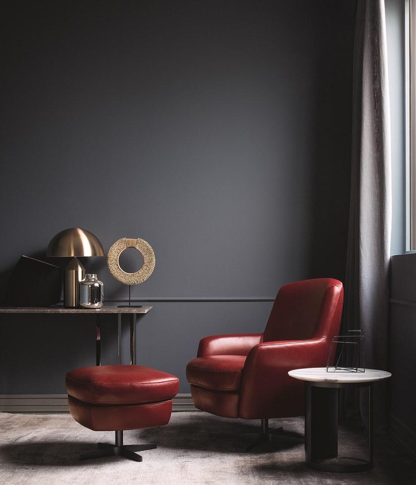 Bodema Поворотное кожаное кресло с 4-мя спицами и подлокотниками sun-id-1513528 - Вид №4