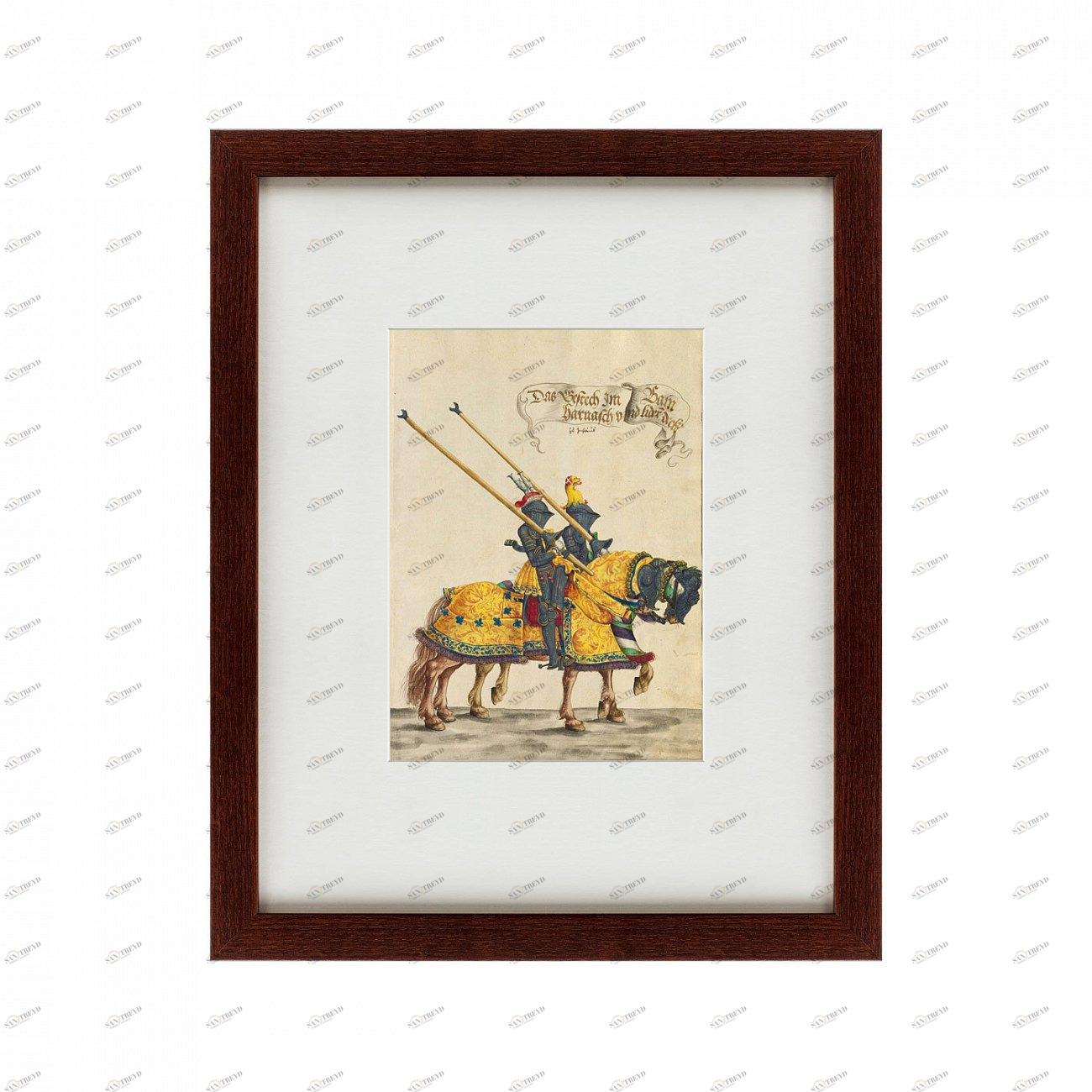 Литография на тонированной бумаге 42х52 см Nremberg №6 1539-1561 КАРТИНЫ В КВАРТИРУ  135540 Бежевый;коричневый;разноцветный 