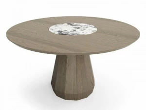 Huppé Круглый дубовый стол со вставкой из камня Memento 3286mc - 3287mc