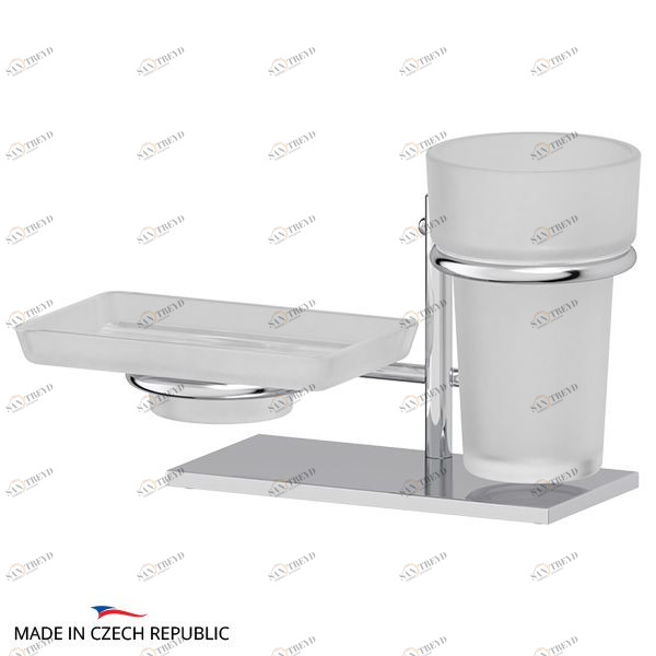 Держатель со стаканом и мыльницей настольный - комплект Santreyd DOM 005-C04