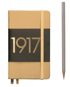 458778 Блокнот нелинованный А6, 93 листа, золотистый Leuchtturm 1917