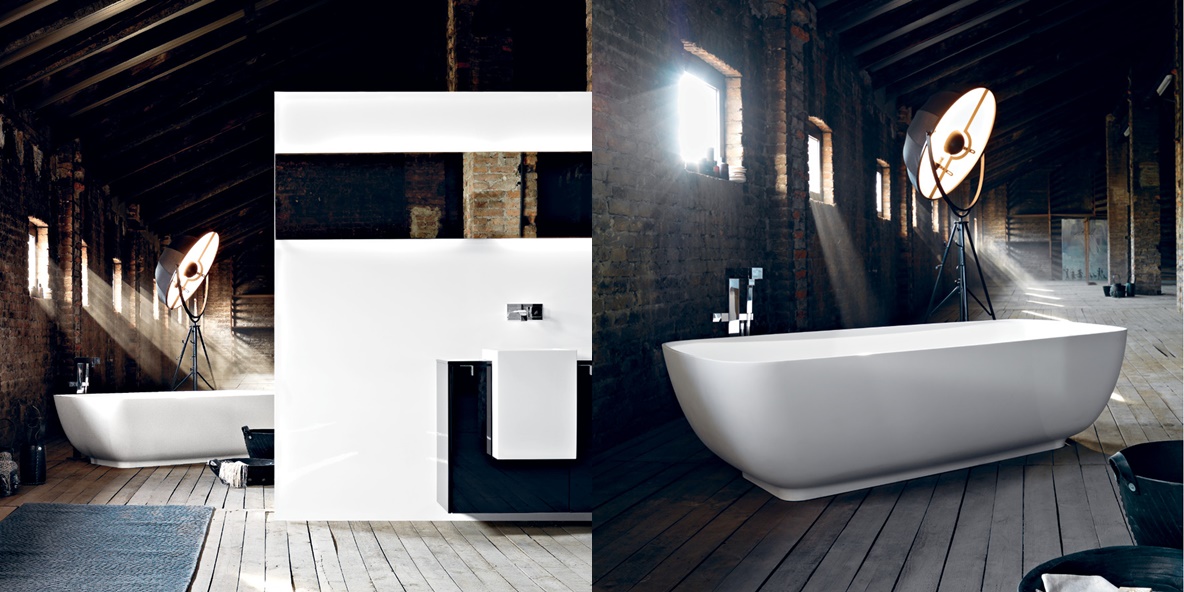 Комбинация ванной комнаты PV03 в отделке Prop 49  Mineralmarmo/ L22 Nero MILLDUE PIVOT PIVOT03 - Вид №4