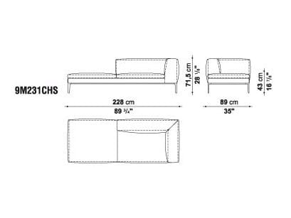 Угловой диван из ткани B&B Italia Michel ARCH-00050009 - Вид №23
