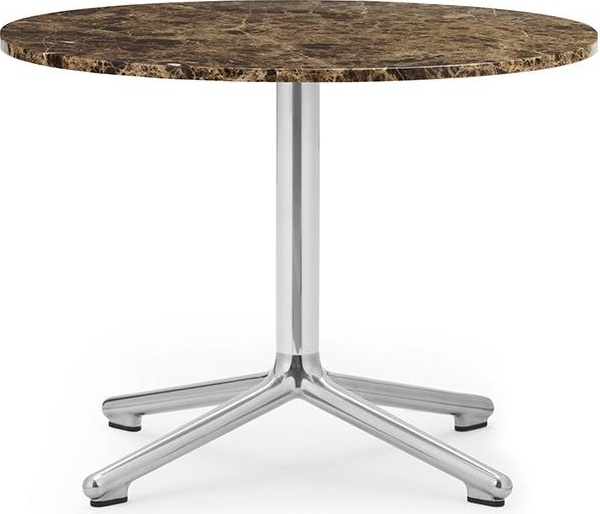 604163 журнальный столик Alu H45 Ø60 см Marble Normann Copenhagen Lunar