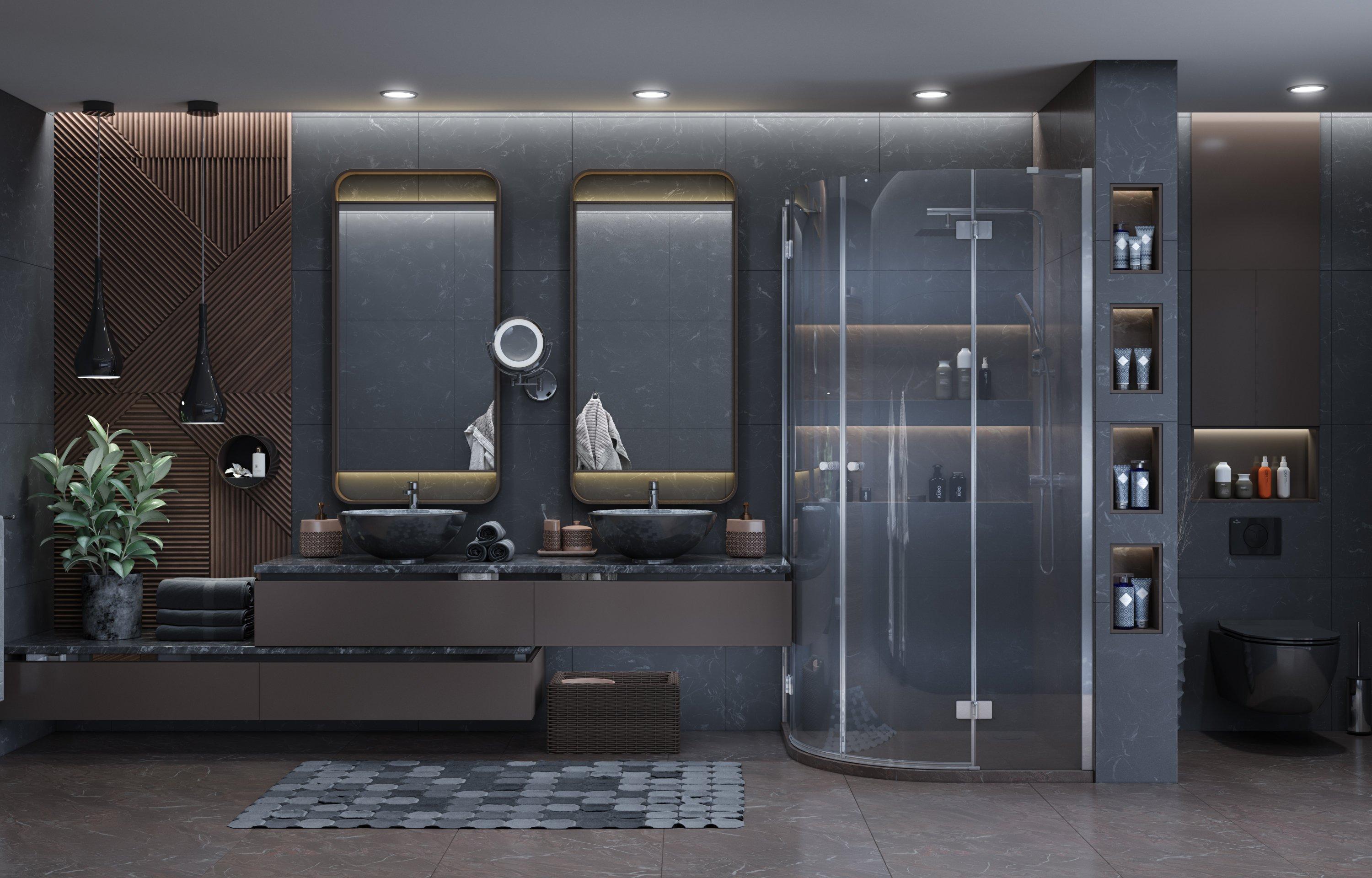 Душевое ограждение Ambassador Diamond 12011101 (900x900x2000), 1 место - Вид №2