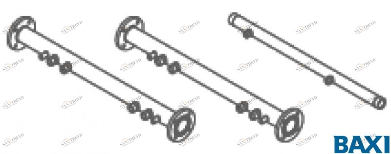 7105849- Набор коллекторов для двух котлов в каскаде LUNA Duo-tec MP 1.90/99/110. (7105849-) BAXI 