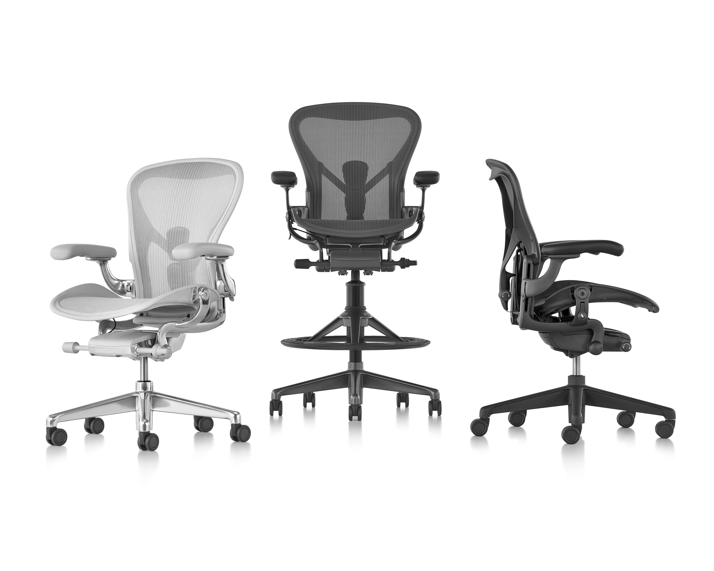 5 спиц поворотный офисный стул с подлокотниками Herman Miller Aeron ARCH-00029451 - Вид №5
