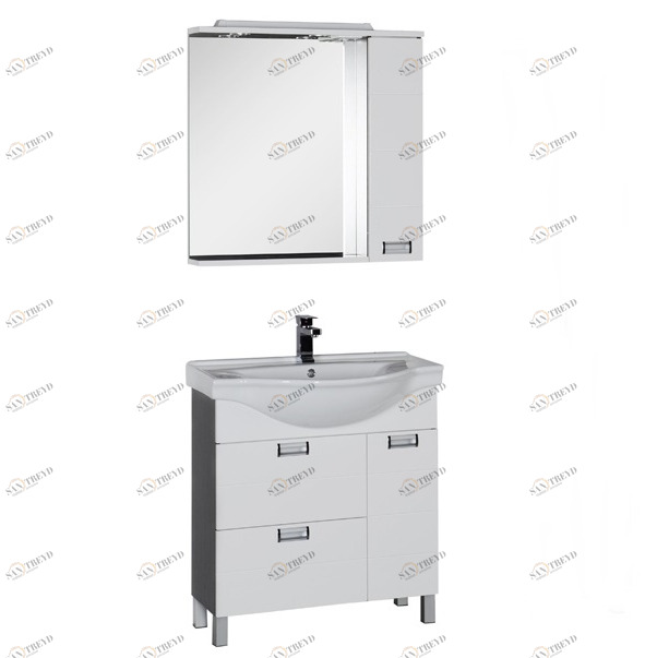 Комплект мебели Aquanet Сити 80 белый/венге 00173228