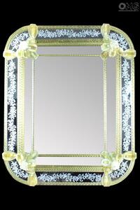 911 ORIGINALMURANOGLASS Венецианское зеркало Miraggio - овальное - муранское стекло OMG  см