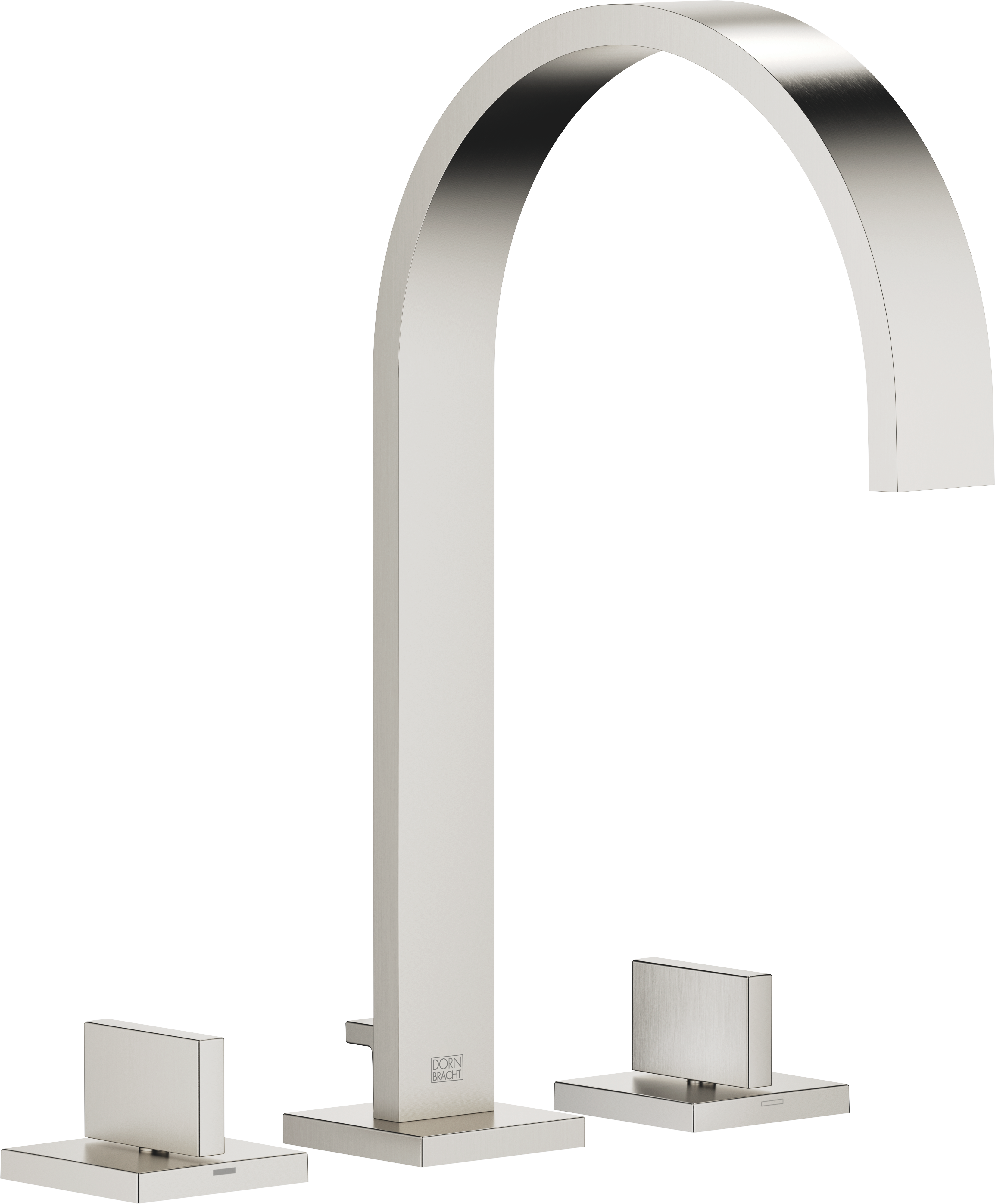 MEM Смеситель для раковины на три отверстия со сливным клапаном - матовая платина 20715782-06