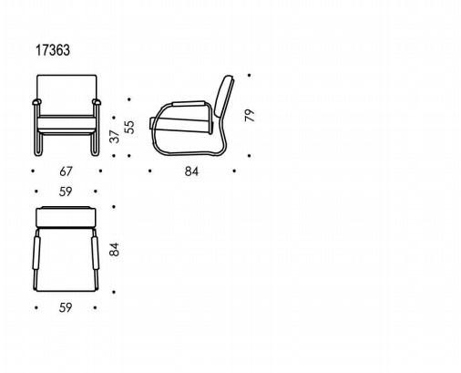 Wittmann Консольное кресло из кожи sun-id-1460844 - Вид №1