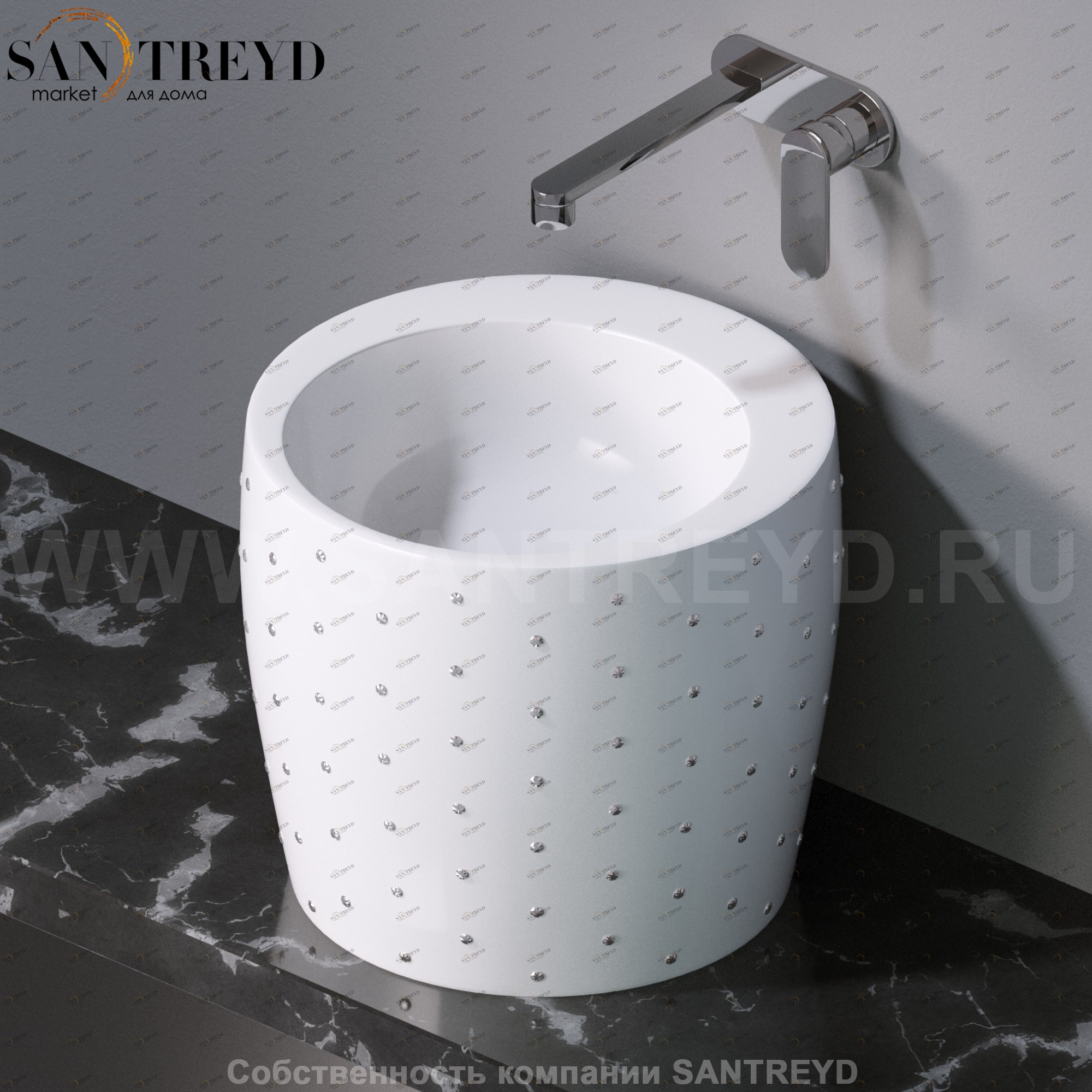 L101100SW Накладная раковина на столешницу  круглая A. e T. Italia TOTEM AeT ITALIA