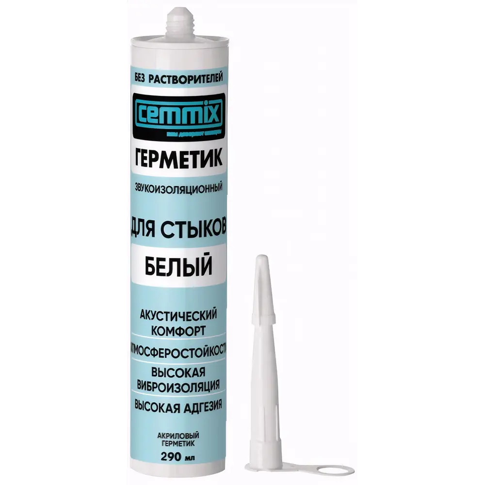 Герметик акриловый Cemmix виброакустический белый 290 мл STLM-2007614