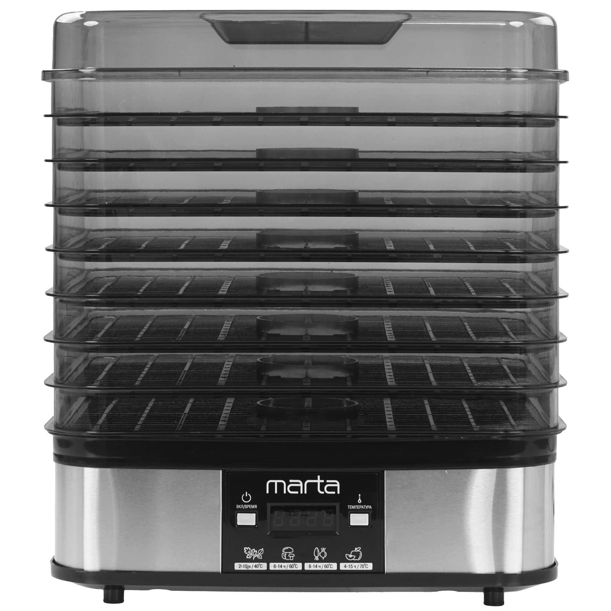 9921959 Сушилка для овощей и фруктов MARTA MT-FD1887A черный STDN-0113659 - Вид №1