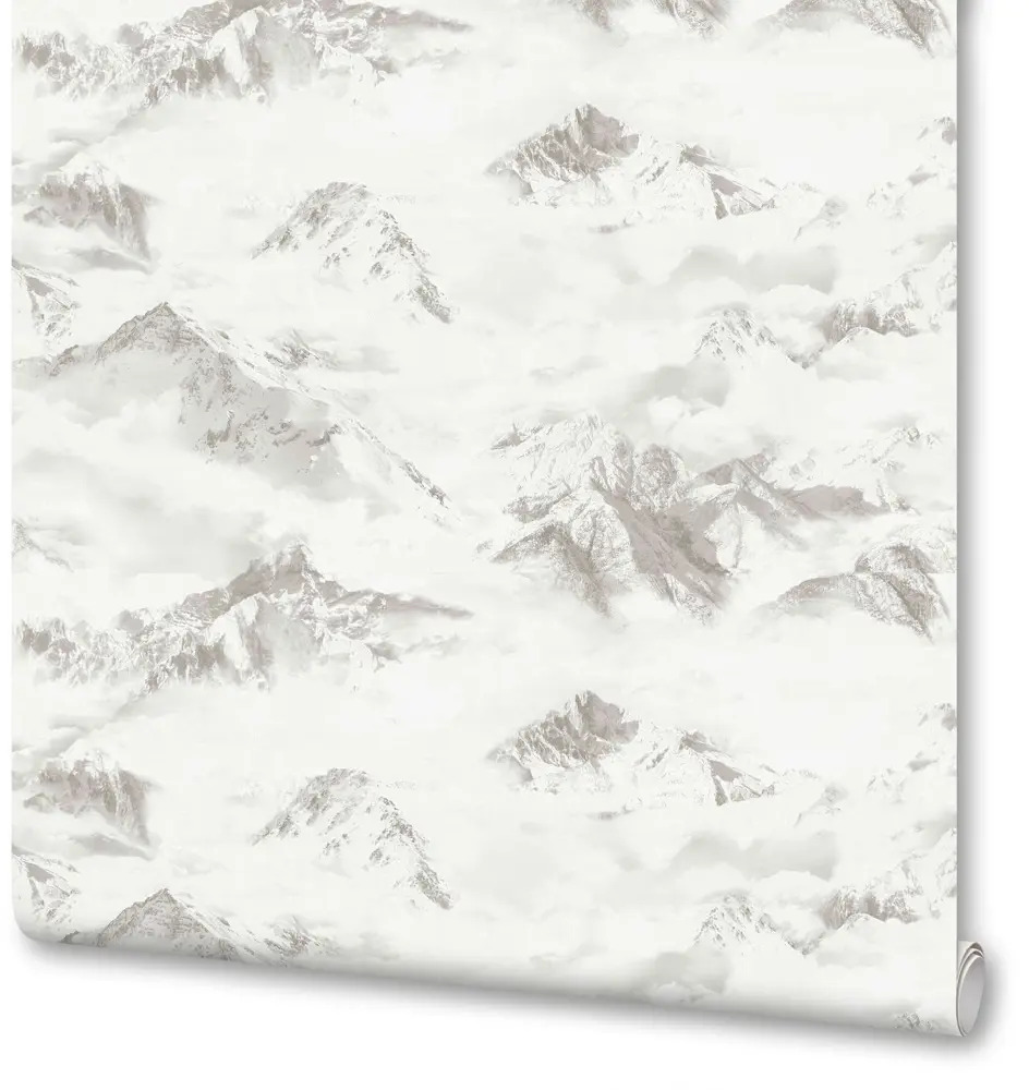 АРТЕКС Флизелиновые обои «Воздушные шары» серые с облачным принтом 89358804