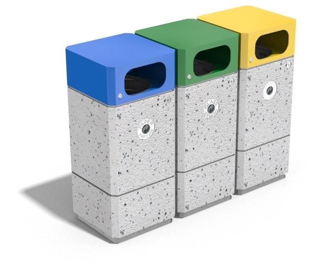 ENCHO ENCHEV - ETE Бетонный мусорный бак для раздельного сбора мусора  182r  - Вид №2