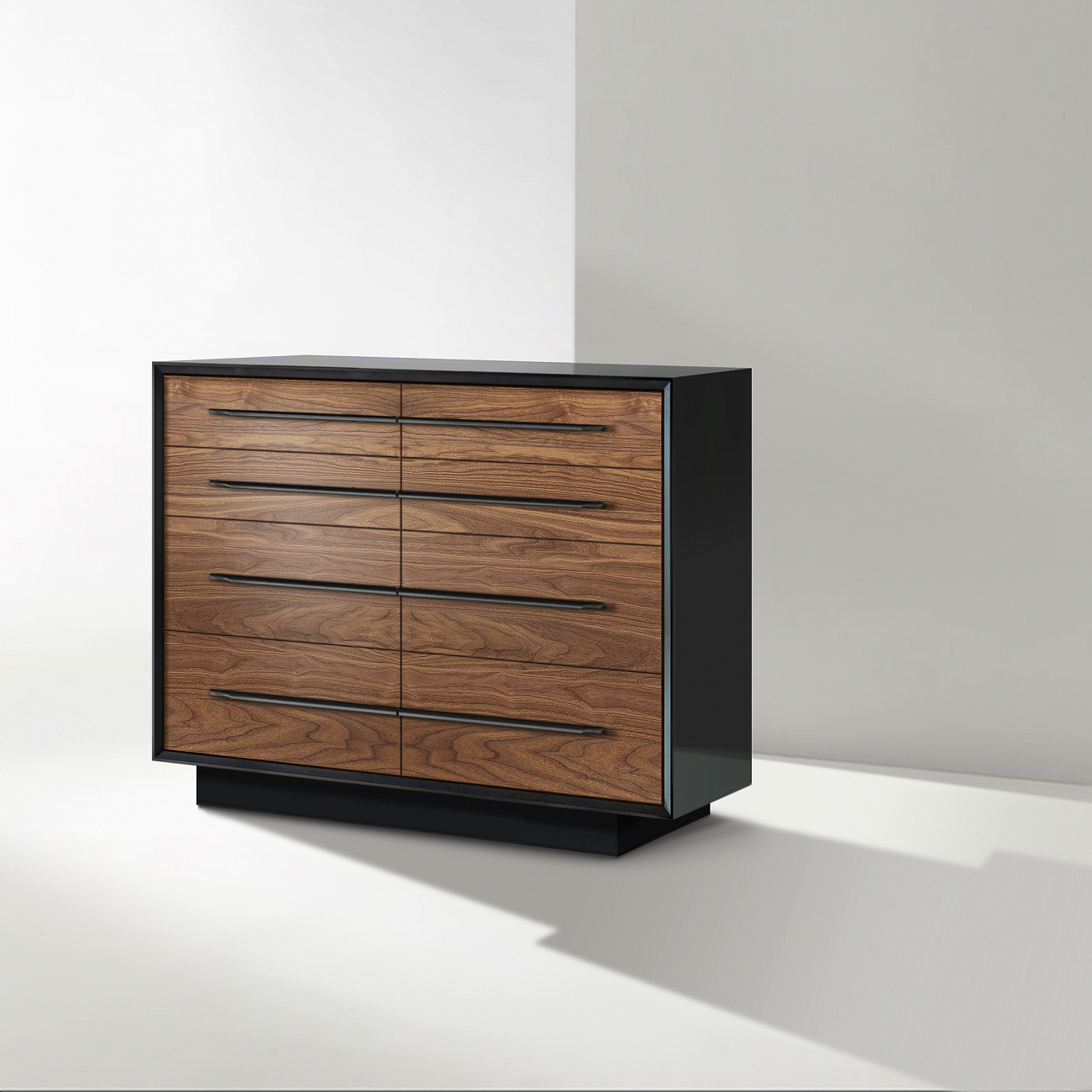 Комод с 8 ящиками 94 см американский орех Garon ACWD GARON 00-3981963 Коричневый;орех;черный  - Вид №1