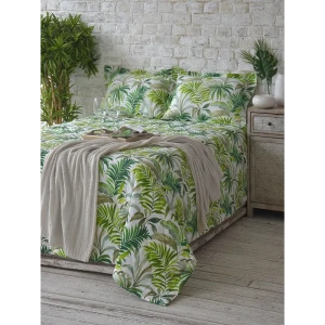 91764419 Покрывало Обуховская мануфактура для уюта в доме PS-fenix/verde 240x260 см хлопок цвет зеленый STLM-1429626