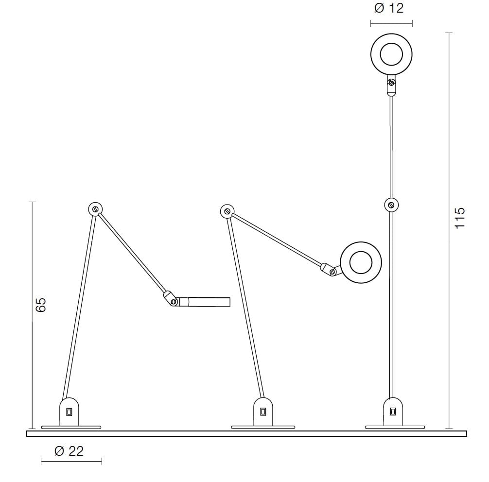 Алюминиевая светодиодная настольная лампа с гибким кронштейном Martinelli Luce l'amica ARCH-00120715 - Вид №13
