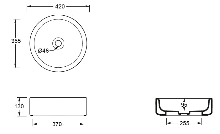 Керамическая раковина с одной столешницей Alice Ceramica Idilla ARCH-00101573 - Вид №3