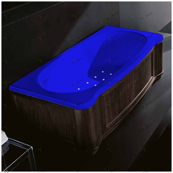 Ванна Gruppo treesse New Classic Young STA-V674C-DX-WV-SI синяя с аэромассажем прямоугольная правая дерево венге STAV674CDXWVSI