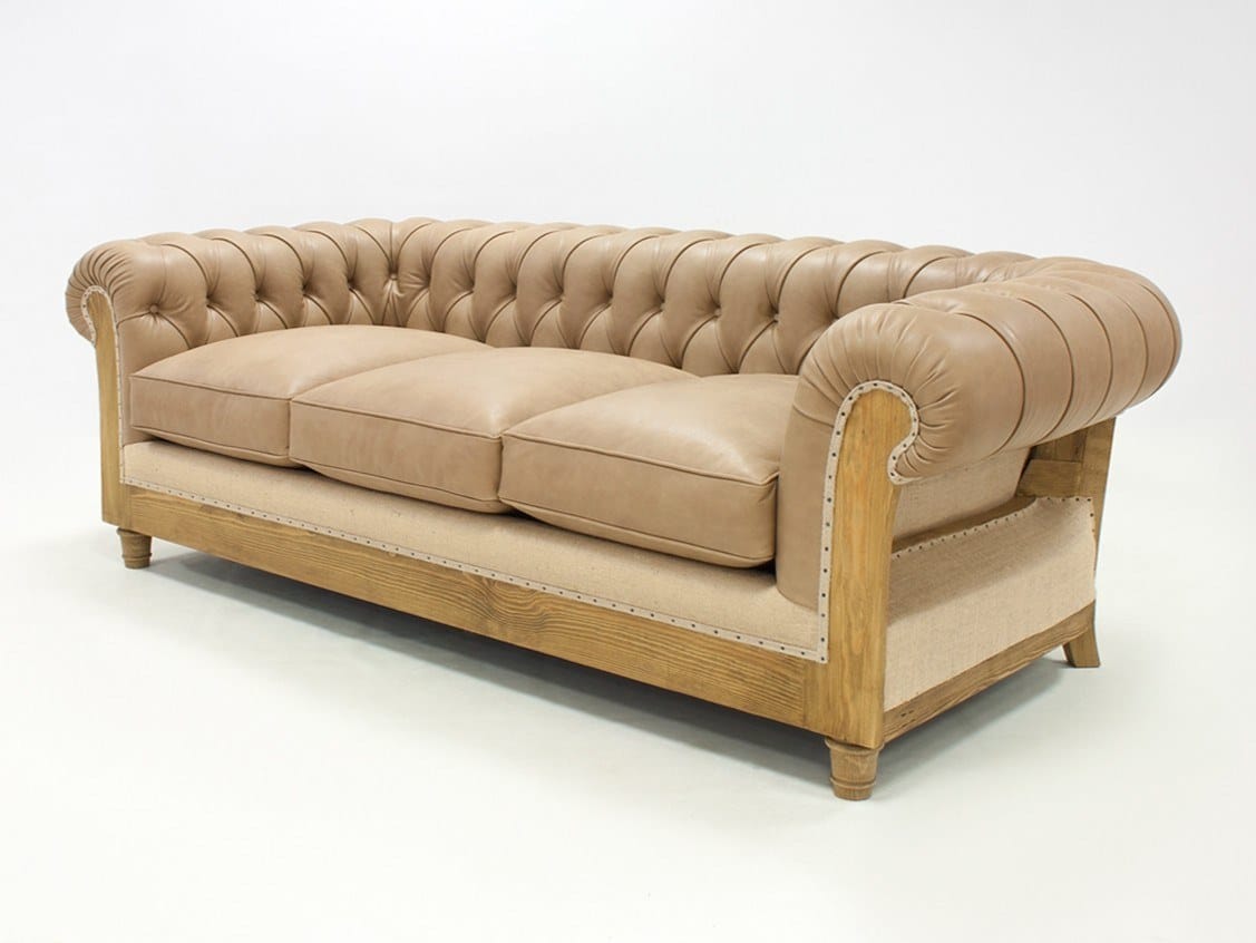 3-местный кожаный капитонный диван CREARTE COLLECTIONS Chesterfield Loor Essence ARCH-00061646 - Вид №4