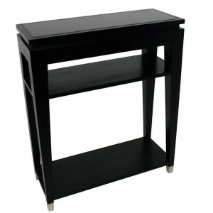Консоль черная с полками, венге Black Glass Top RVASTLEY PUSHA 060963 Венге