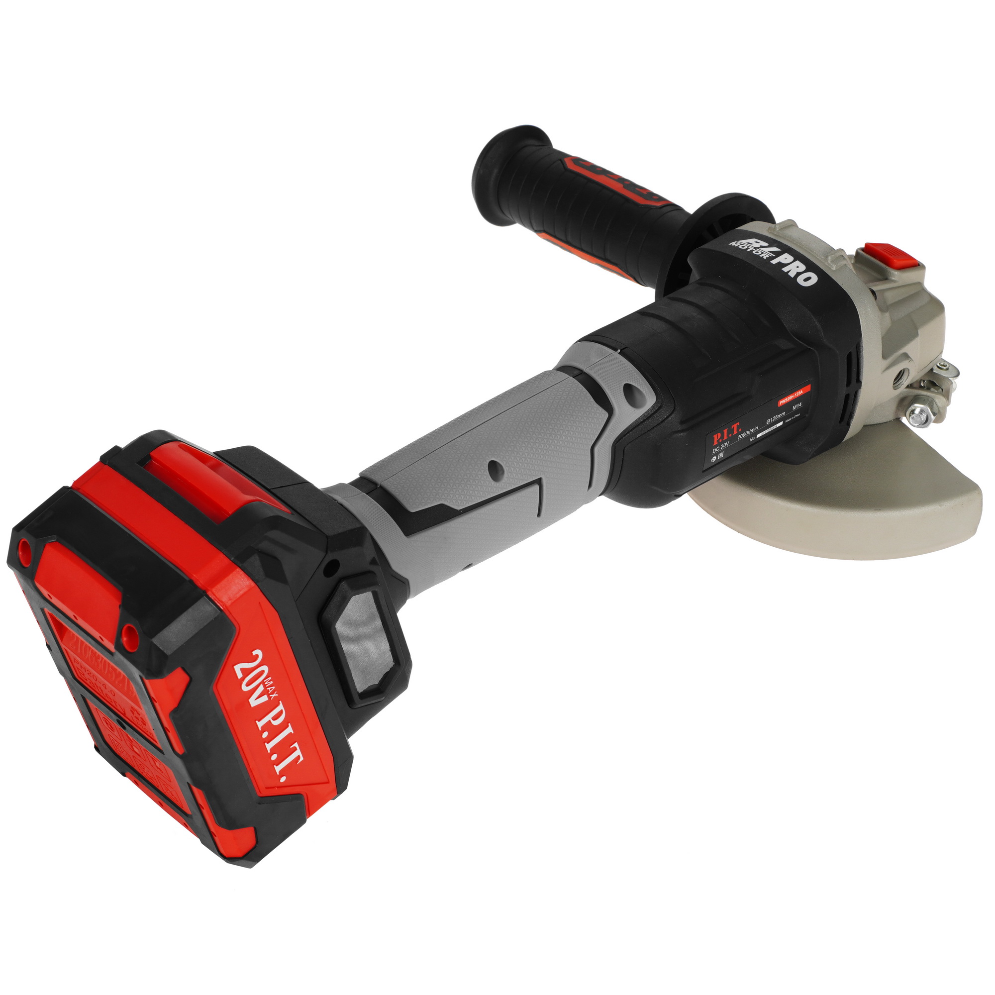 Углошлифовальная машина (УШМ) PIT PWS20H-125A/1 OnePower 20V 9938100 STDN-0033599 - Вид №1