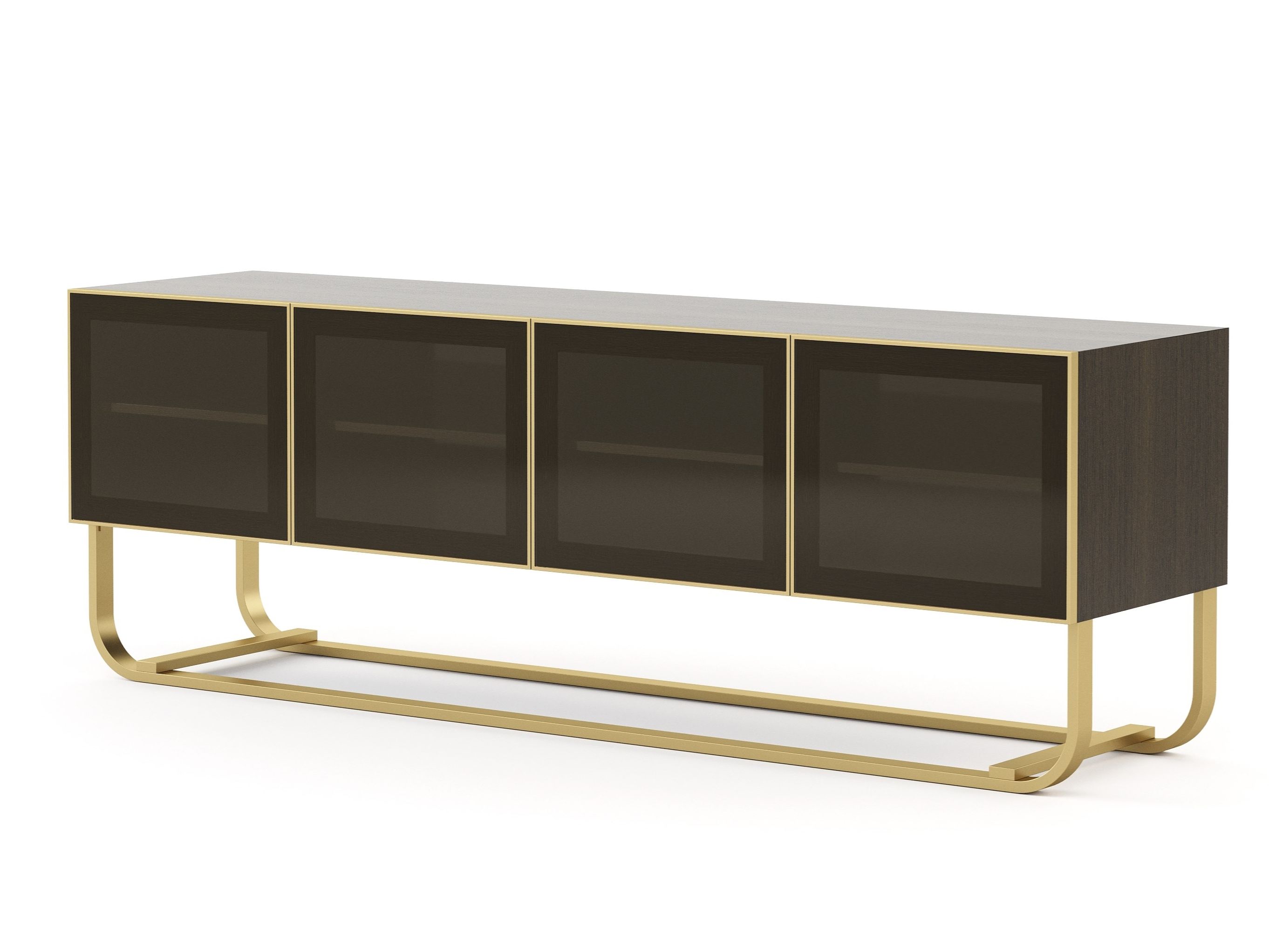 Латунный и деревянный шкаф с распашными дверями Stylish Club His &amp ARCH-00137659