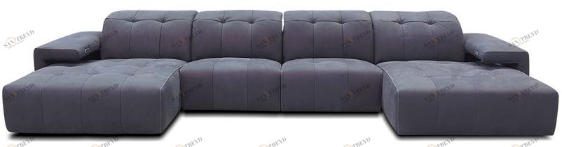 Rossini Sofas Кожаный диван с шезлонгом sun-id-1485638