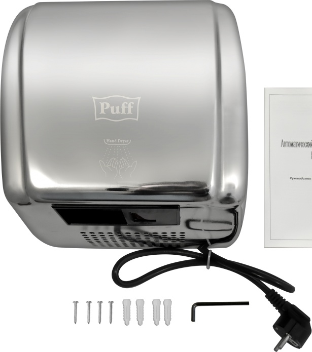 1401.304 Сушилка для рук высокоскоростная антивандальная 8851S PUFF  - Вид №7