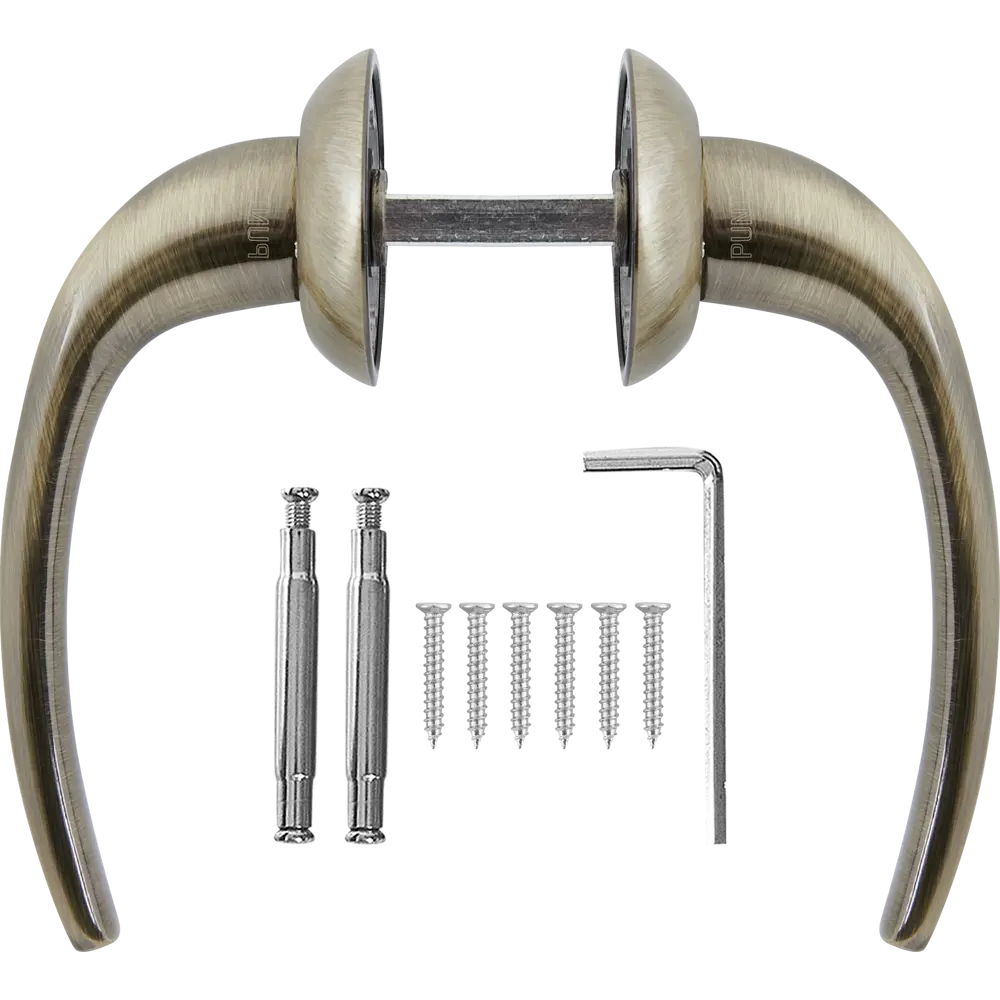 Дверные ручки Punto Arco без запирания цвет бронза STLM-2095644 - Вид №1