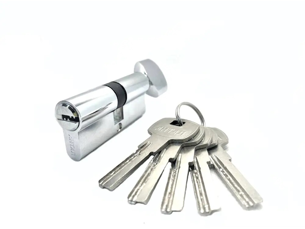 90606156 Цилиндровый механизм LOCKLY серия АНТАЛ ZP-90-V-N хром кл./вертушка STLM-0303923
