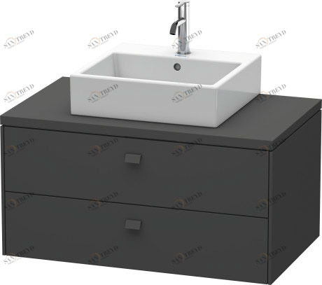 BR511804949 Brioso Тумбочка для консоли Графит матовый, декор Duravit