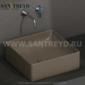 B6Q42CS Накладная раковина на столешницу  квадратная Ceramica Globo T-EDGE