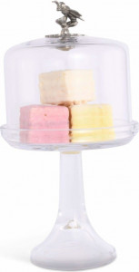 10662120 Vagabond House Блюдо на ножке с крышкой Vagabond House Пчёлы и мёд 29,5х15см, стекло Стекло