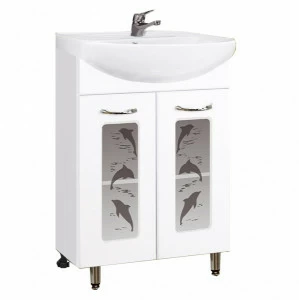 Тумба Эрика 600 дельфин 12605 с раков. ERICA ERI60 1 (S-UM-ERI60/1/2)