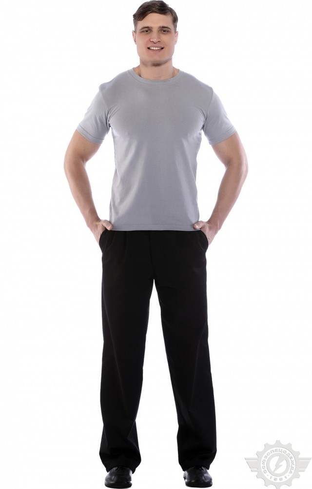 61098 Футболка "Престиж" светло-серая  Одежда для официантов  размер XXXXL (58) Спецодежда  - Вид №8